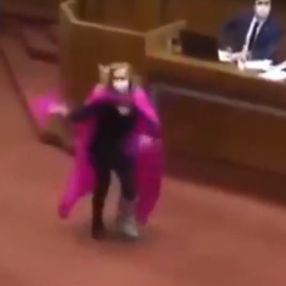 Milletvekili Pamela Jiles’in pembe pelerinli sevinç turu