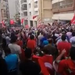 Beyrut'ta Recep Tayyip Erdoğan sloganları