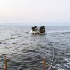 Yunanların ateş açtığı teknenin batış anı