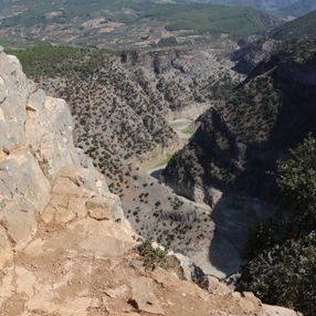 Denizli İnceğiz Kanyonu'nun suyu çekildi