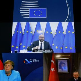 Cumhurbaşkanı Erdoğan, AB Konseyi Başkanı Michel ve Merkel'le görüştü