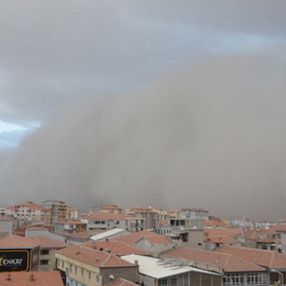 Konya'da kum fırtınası