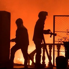 Ankara'daki Estergon Kalesi'nde yangın çıktı