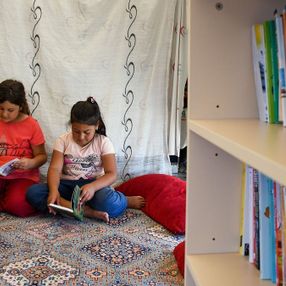 Mevsimlik tarım işçilerinin çadırları kitaplıkla buluşuyor