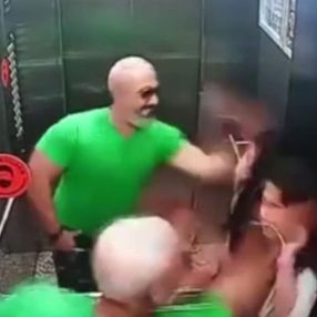 Esenyurt'ta bir baba, kızına attığı tokatla asansör aynasını çatlattı
