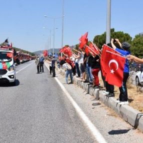 Yangınlara müdahale eden Azerbaycanlı personel, memleketlerine uğurlandı
