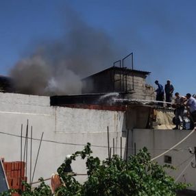 Gaziantep'te çıkan yangına görülmemiş müdahale