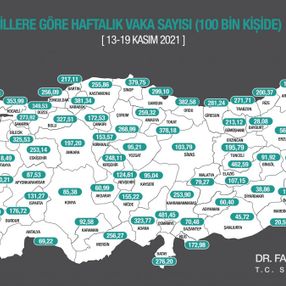 Sağlık Bakanı, illere göre haftalık vaka sayısını açıkladı
