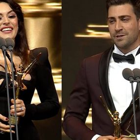 TRT oyuncularından ödül töreninde siyasi göndermeler
