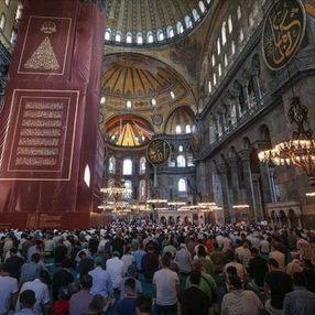 Ayasofya Camii’nin ibadete açılışının ikinci yılı