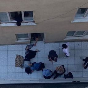 Tekirdağ'da kocasının kurşunlarından kaçan kadın, üçüncü kattan atladı