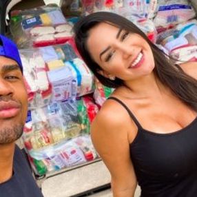 Douglas Costa yardım malzemesi dağıttı