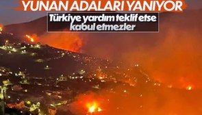 Yunanistan'da Midilli Adası'ndaki orman yangını evlere sıçradı