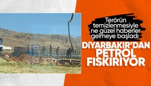 Diyarbakır'da terörden temizlenen noktalarda petrol çıkartma çalışması