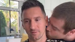 Arjantinli komedyen Migue Granados'dan Messi'ye olay öpücük