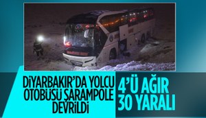 Diyarbakır–Şanlıurfa karayolunda yolcu otobüsü şarampole devrildi