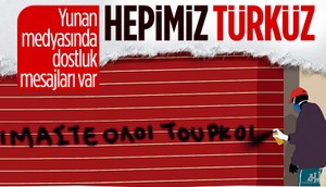 Yunan gazetesi Kathimerini'den deprem çizimi: Hepimiz Türk'üz