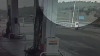 Büyükçekmece'de helikopterin düşme anı