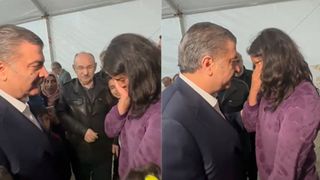 Fahrettin Koca ile depremzede kız çocuğun arasındaki duygusal diyalog