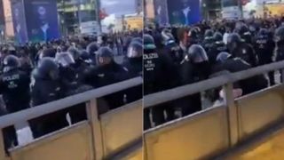Alman polisinden Filistin'e destek veren göstericilere şiddet