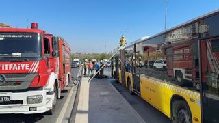 İstanbul'da korku dolu anlar: İETT otobüsü alev aldı