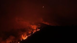 Bursa Orhaneli'de orman yangınına müdahale sürüyor