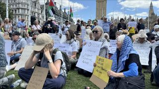 Filistin'e destek grubunun terör örgütü ilan edildiği İngiltere'de 400'den fazla kişi gözaltına alındı