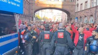 Galatasaray taraftarları Almanya sokaklarını inletti: Kahrolsun İsrail, Filistin'e özgürlük