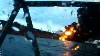 Karadeniz açıklarındaki iki tanker gemisine saldırı anları ortaya çıktı