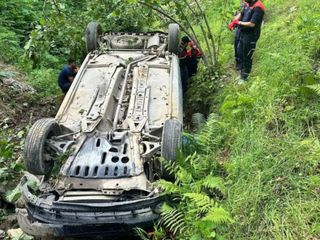 Giresun'da yol dışına savrulan otomobilin sürücüsü öldü