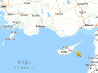Akdeniz'de 4.4 büyüklüğünde deprem