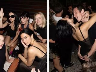 Kutlama partisi yaptı! Dua Lipa transparan elbisesiyle dikkatleri üzerine çekti