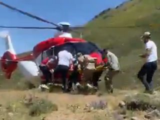Van'da yaylada yaralanan vatandaş helikopterle hastaneye kaldırıldı