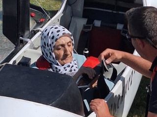 Bilecik'te Mürüvvet ninenin uçma hayali 83 yaşında gerçekleşti