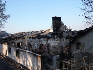 İzmir'deki orman yangınında evler zarar gördü