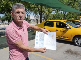 Bursa'da taksicilerin arasındaki 'bekleme yapma' kavgası kameralara yansıdı