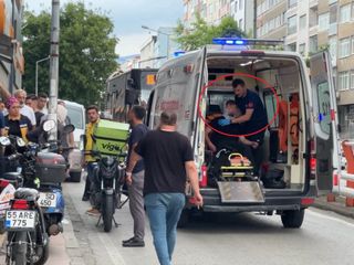 Samsun'da dolmuştan inen yolcuya motosiklet çarptı