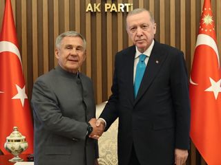 Cumhurbaşkanı Erdoğan, Tataristanlı mevkidaşı Minnihanov'u ağırladı