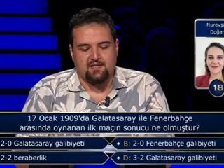 Kim Milyoner Olmak İster'de Galatasaray-Fenerbahçe sorusu