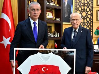 TFF Başkanı Hacıosmanoğlu'ndan Bahçeli'ye ziyaret