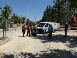 Malatya'da altyapı çalışmaları sırasında doğalgaz borusu patladı