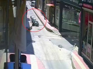 Samsun'da motosiklet kaydı, yolcusu yaralandı