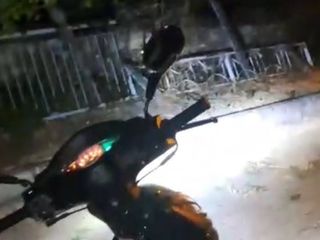 Kütahya'da park hailindeki motosiklette yılan paniği