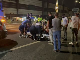 Ankara'da yolun karşısına geçmeye çalışan yayaya minibüs çarptı