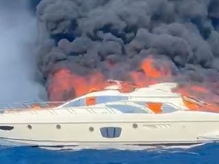 Muğla Bodrum'da lüks yat küle döndü