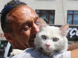 Günlerdir aradığı kedisi bulununca sevinç gözyaşlarına boğuldu