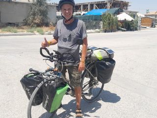 Fransız gezginin bisiklet rotası Karapınar’a uzandı