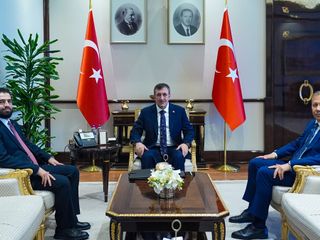 Cumhurbaşkanı Yardımcısı Cevdet Yılmaz, Suriye İçişleri Bakanı Hattab'ı kabul etti