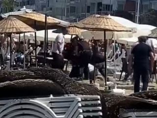Bursa'da halk plajında şezlong kavgası