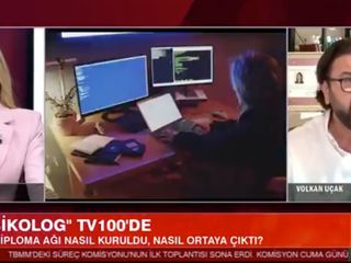 'Sahte psikolog' iddiasıyla gündeme gelen Volkan Uçak tv100'e açıklamalarda bulundu